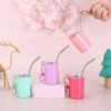 Amazon stainless steel ring mug with straw, insulated cup, portable mini handle car cup for both car and outdoor use details Picture